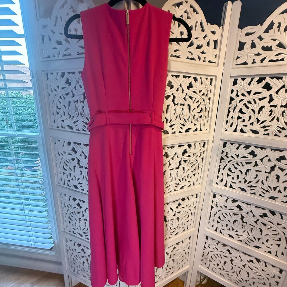 Calvin Klein Hot Pink Size 2 New With Tags Belted with back zipper